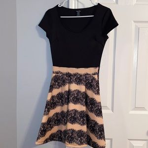 Black and Light Pink Dress